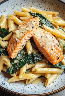 Lachs Penne mit Spinat 24 Lachs Penne mit Spinat