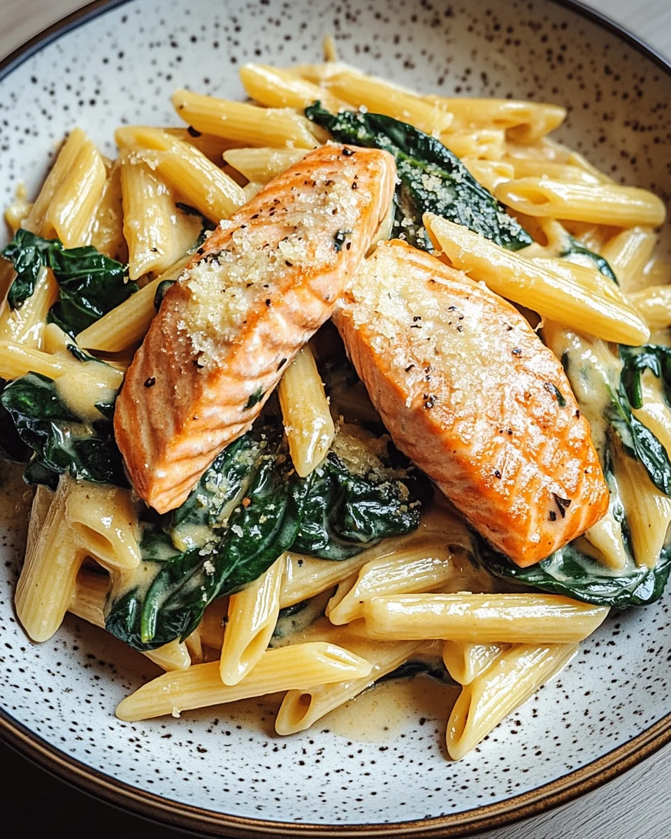 Lachs Penne mit Spinat 21 Lachs Penne mit Spinat