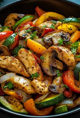 Low-Carb Gemüsepfanne mit Geflügel