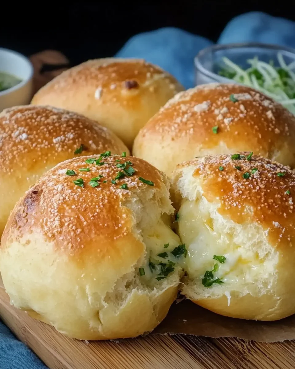 Megalecker Knoblauch Brötchen gefüllt mit Mozzarella Käse Rezept 29 Megalecker