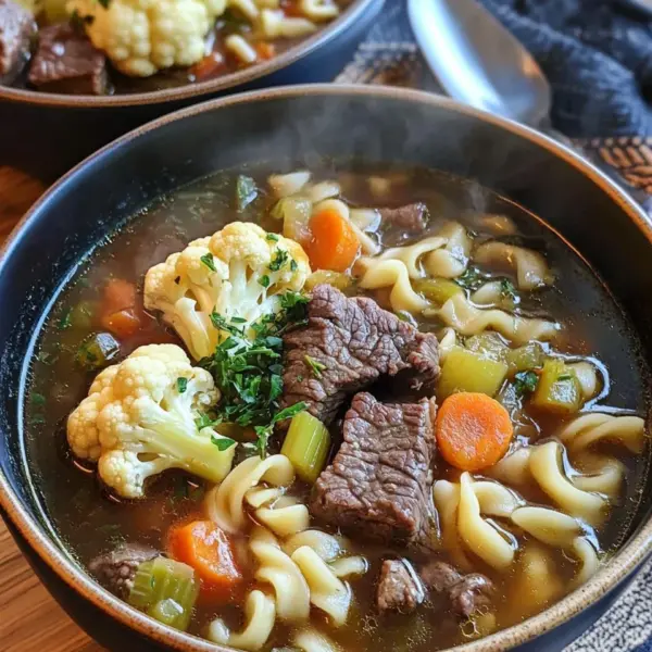 Nudelsuppe mit Rindfleisch