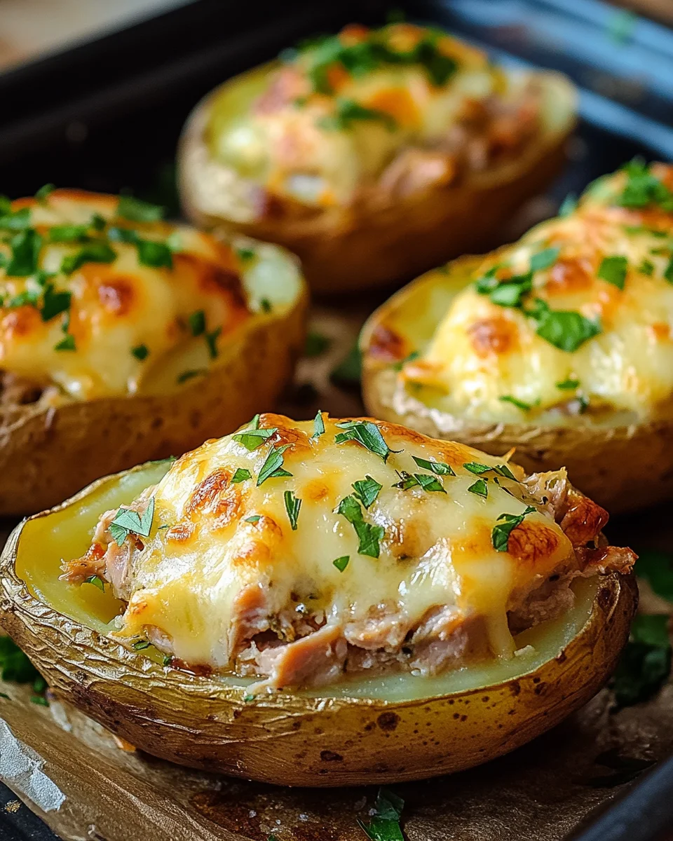 Ofenkartoffeln mit Thunfisch und K&auml;se