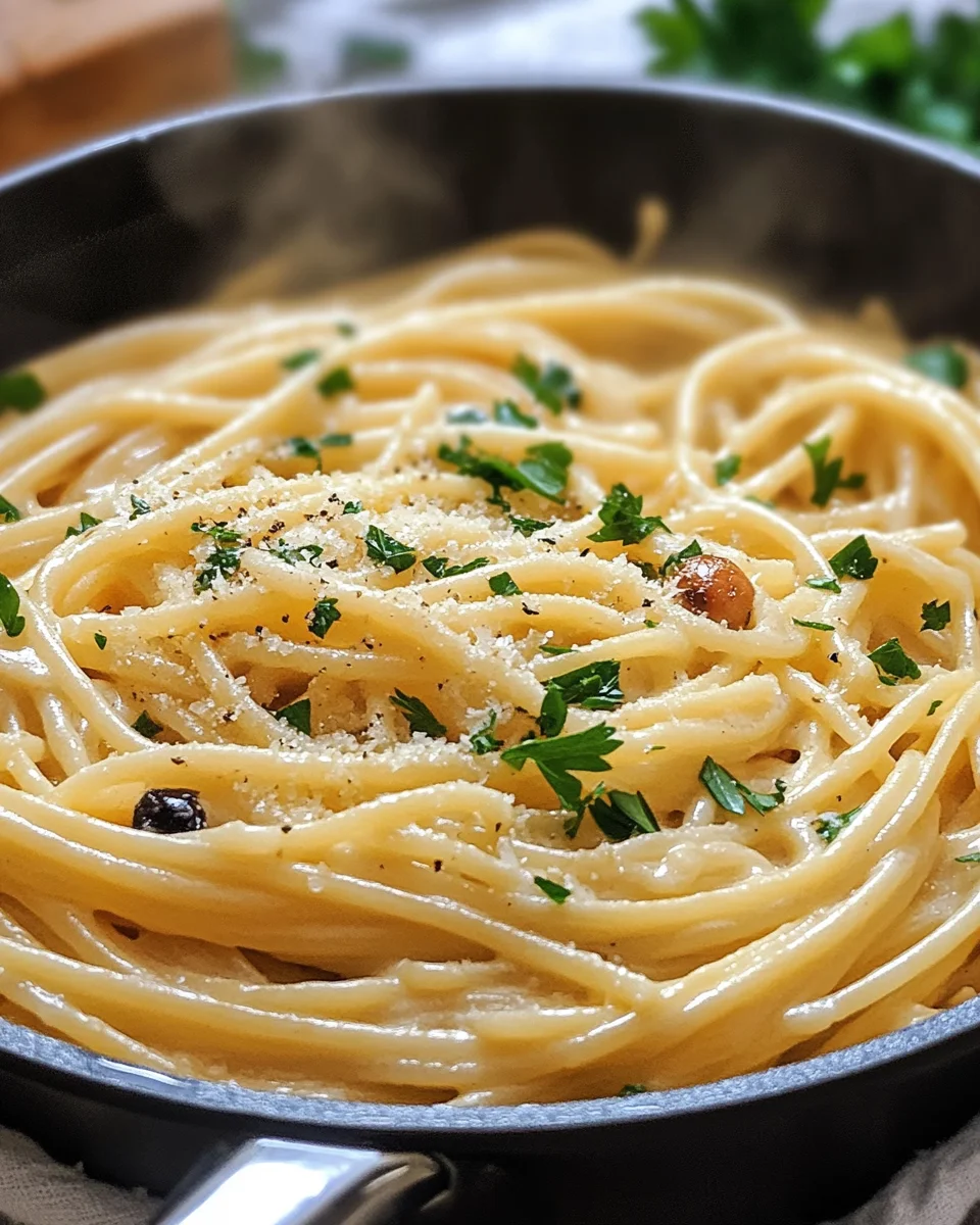 One Pot Knoblauch Käse Pasta 17 One