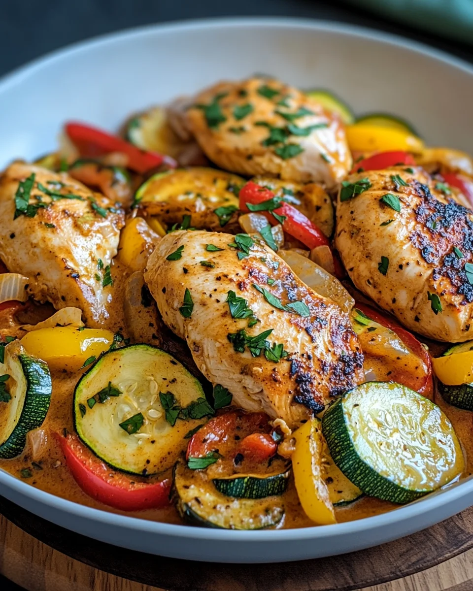 Paprika-Zucchini-Sahne-Hähnchen 26 Paprika-Zucchini-Sahne-Hähnchen