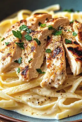 Pasta Alfredo mit gebratenem Hähnchen 4 Pasta Alfredo mit gebratenem Hähnchen