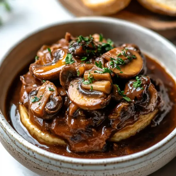 Pilzgulasch à la Bourguignonne