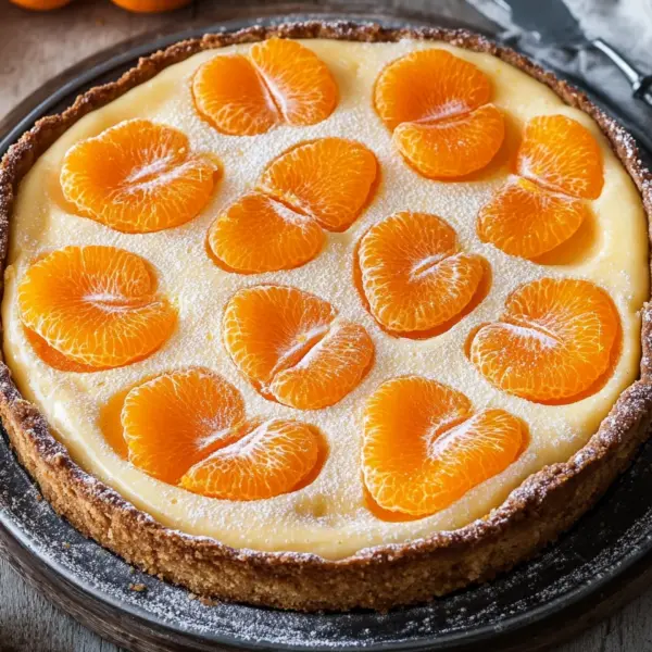 Quarkkuchen mit Mandarinen