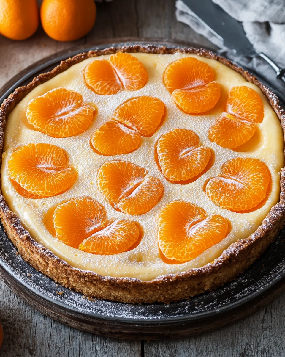 Quarkkuchen mit Mandarinen
