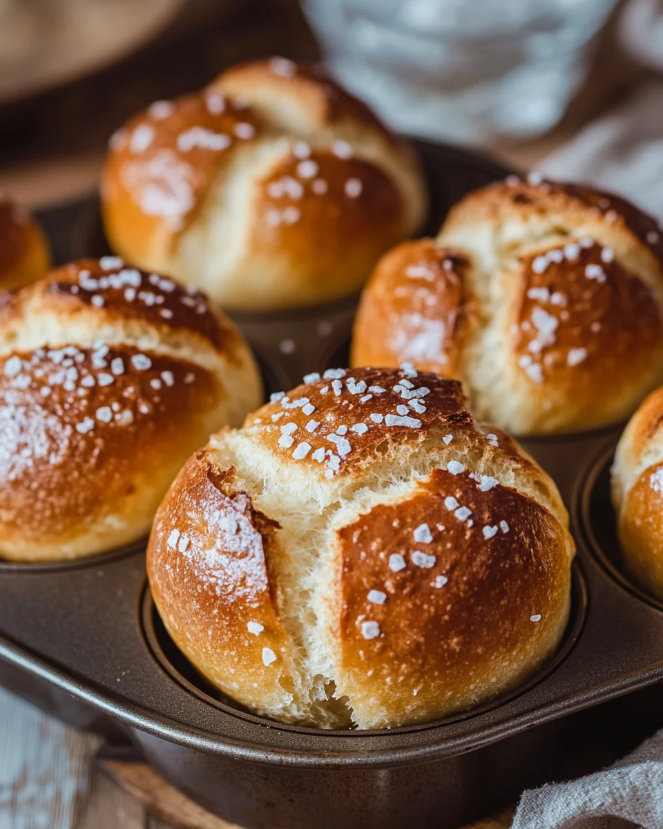 Rezept für Laugenbrötchen im Muffinsblech gebacken 21 Rezept