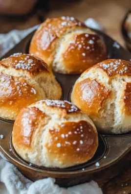Rezept für Laugenbrötchen im Muffinsblech gebacken