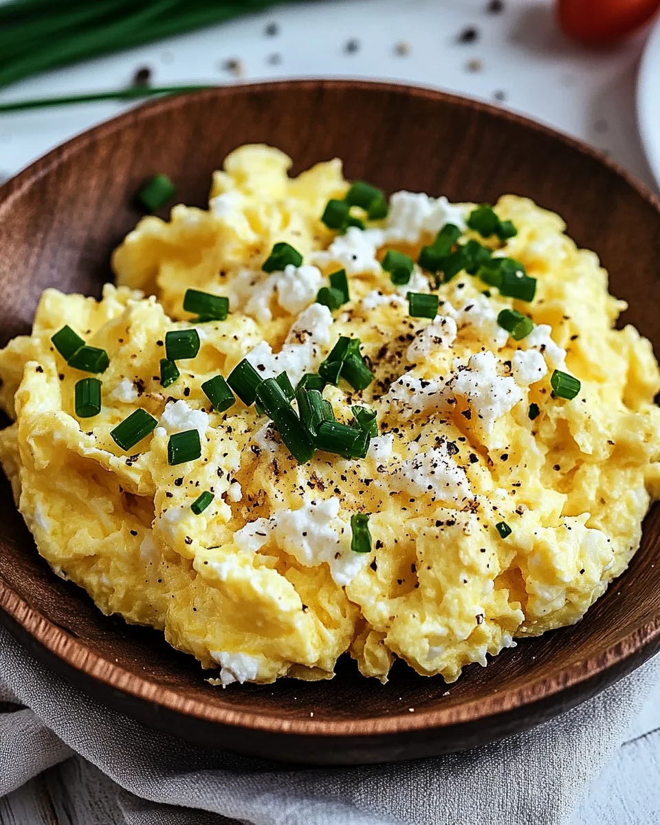Rührei mit Hüttenkäse