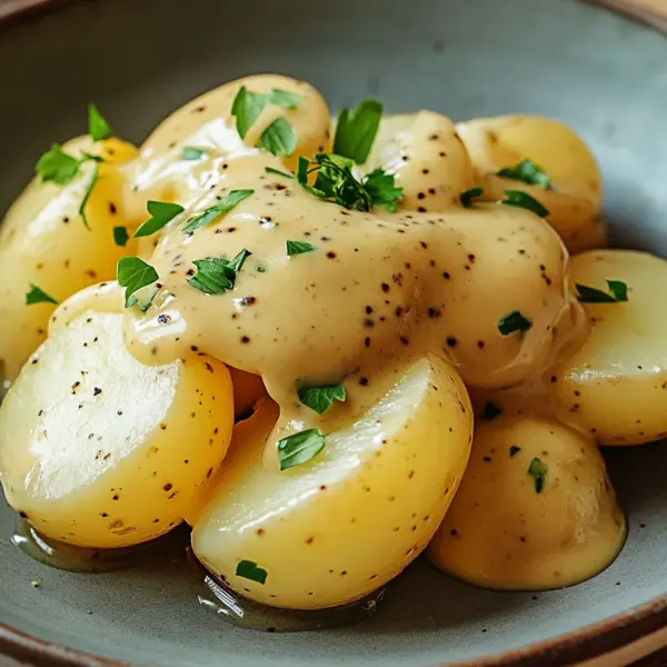 Senfsauce mit Salzkartoffeln