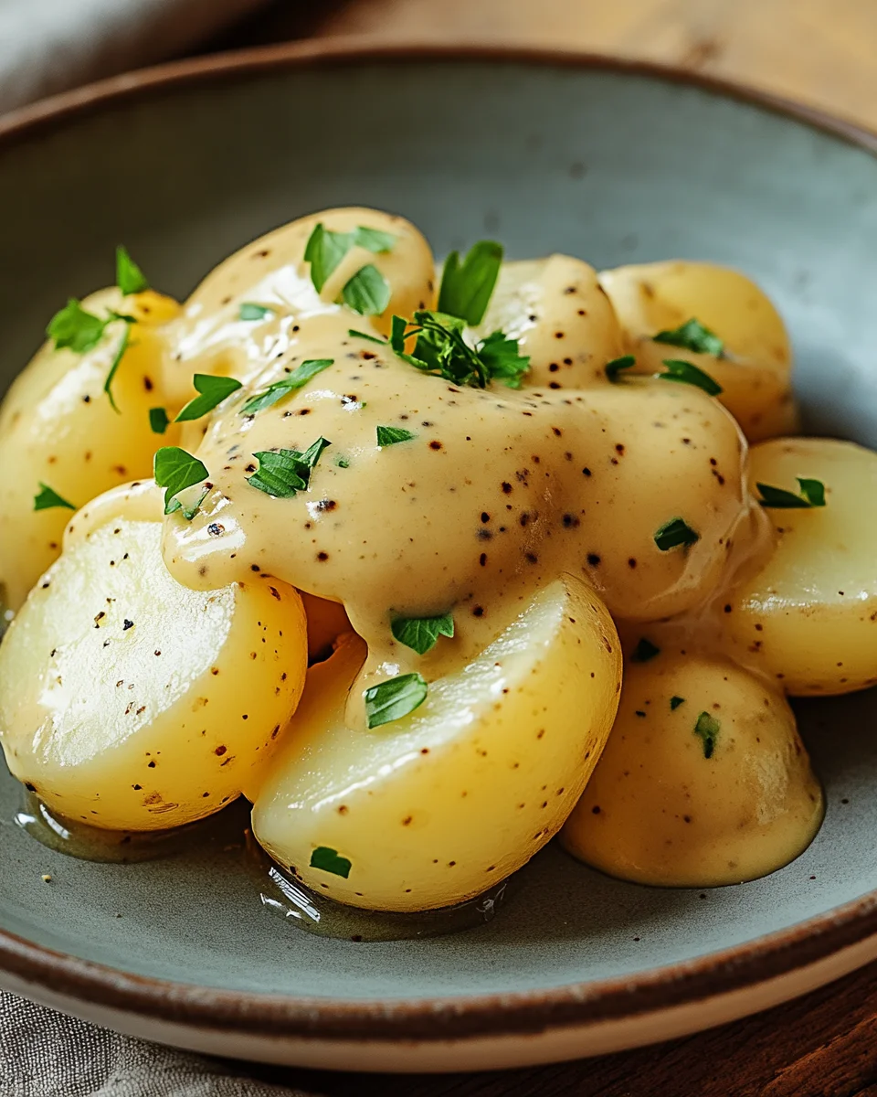 Senfsauce mit Salzkartoffeln