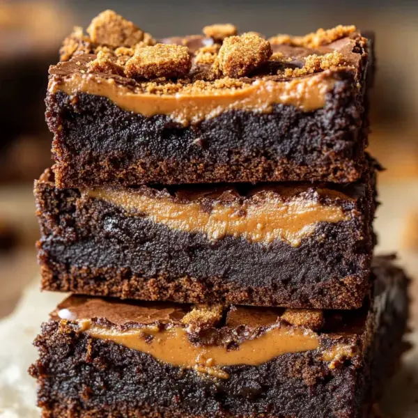 Spekulatius Brownies mit Lotus Biscoff Brotaufstrich