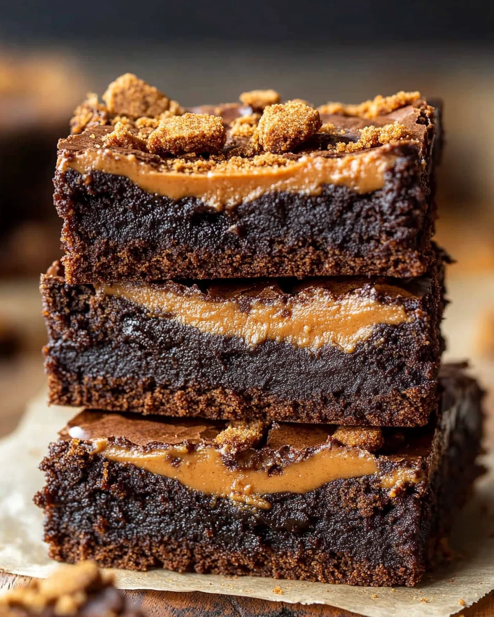 Spekulatius Brownies mit Lotus Biscoff Brotaufstrich