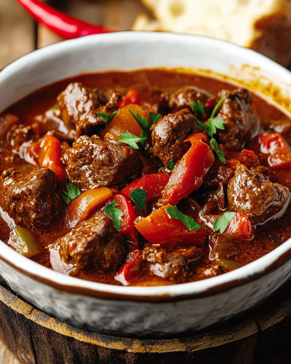 Ungarisches Paprika-Gulasch Rezept