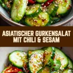 Asiatischer Gurkensalat mit Chili & Sesam 17 Pinterest Hidden Image