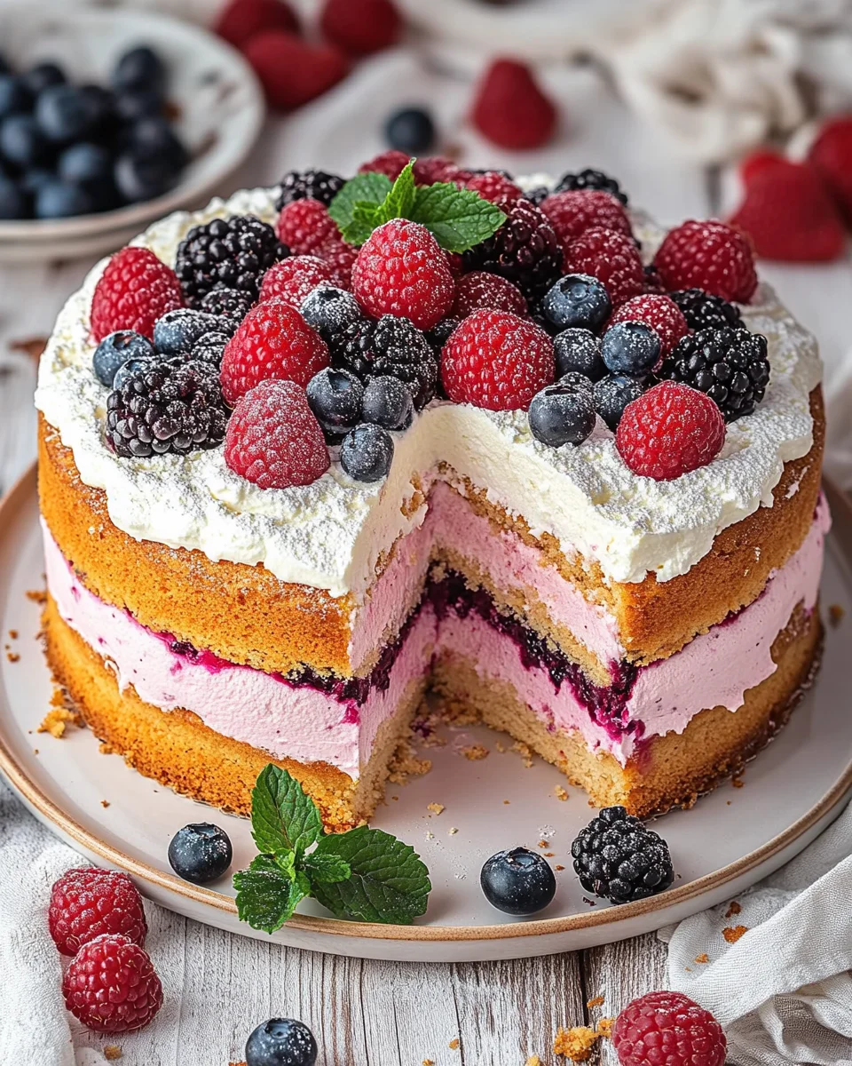 Beeren Käsesahne Torte 21 Beeren
