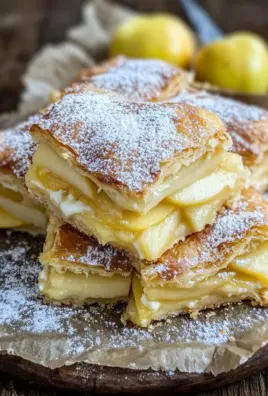 Blätterteigkuchen mit Puddingcreme und Apfel 23 Blätterteigkuchen mit Puddingcreme und Apfel