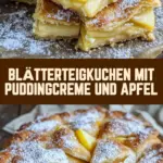 Blätterteigkuchen mit Puddingcreme und Apfel 18 Pinterest Hidden Image