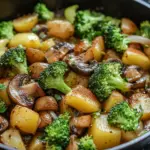Brokkoli Kartoffel Pfanne mit Pilzen