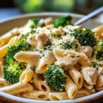 Cremige H&auml;hnchen-Brokkoli-Alfredo Pasta