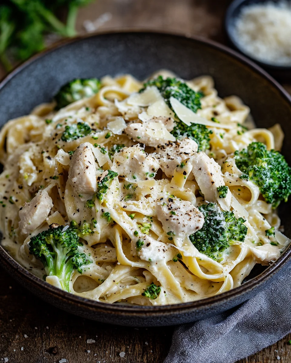 cremige Hähnchen-Brokkoli-Pasta 19 cremige