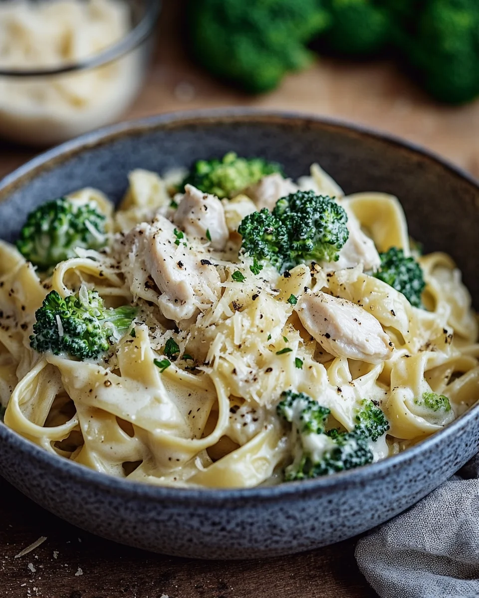 cremige Hähnchen-Brokkoli-Pasta