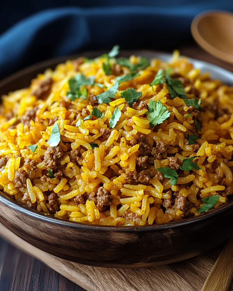 Curryreis mit Hackfleisch