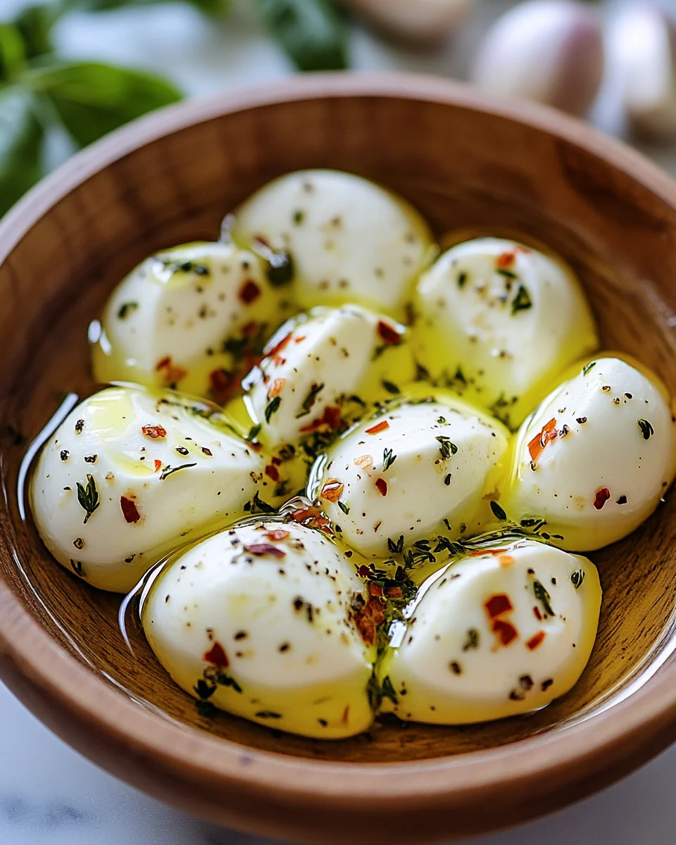Eingelegter Mozzarella
