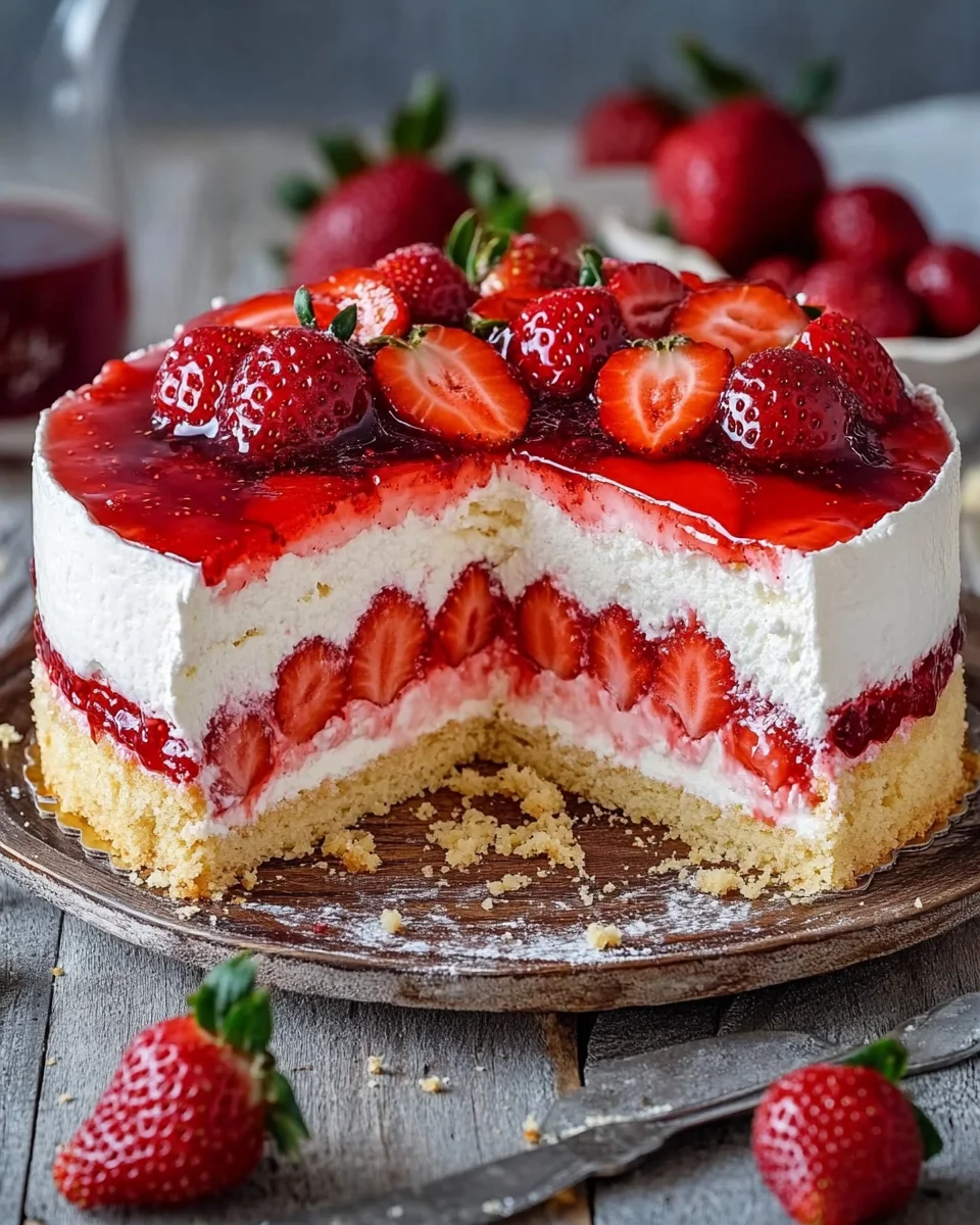 Erdbeertorte mit Biskuit und Quark 29 Erdbeertorte mit Biskuit und Quark