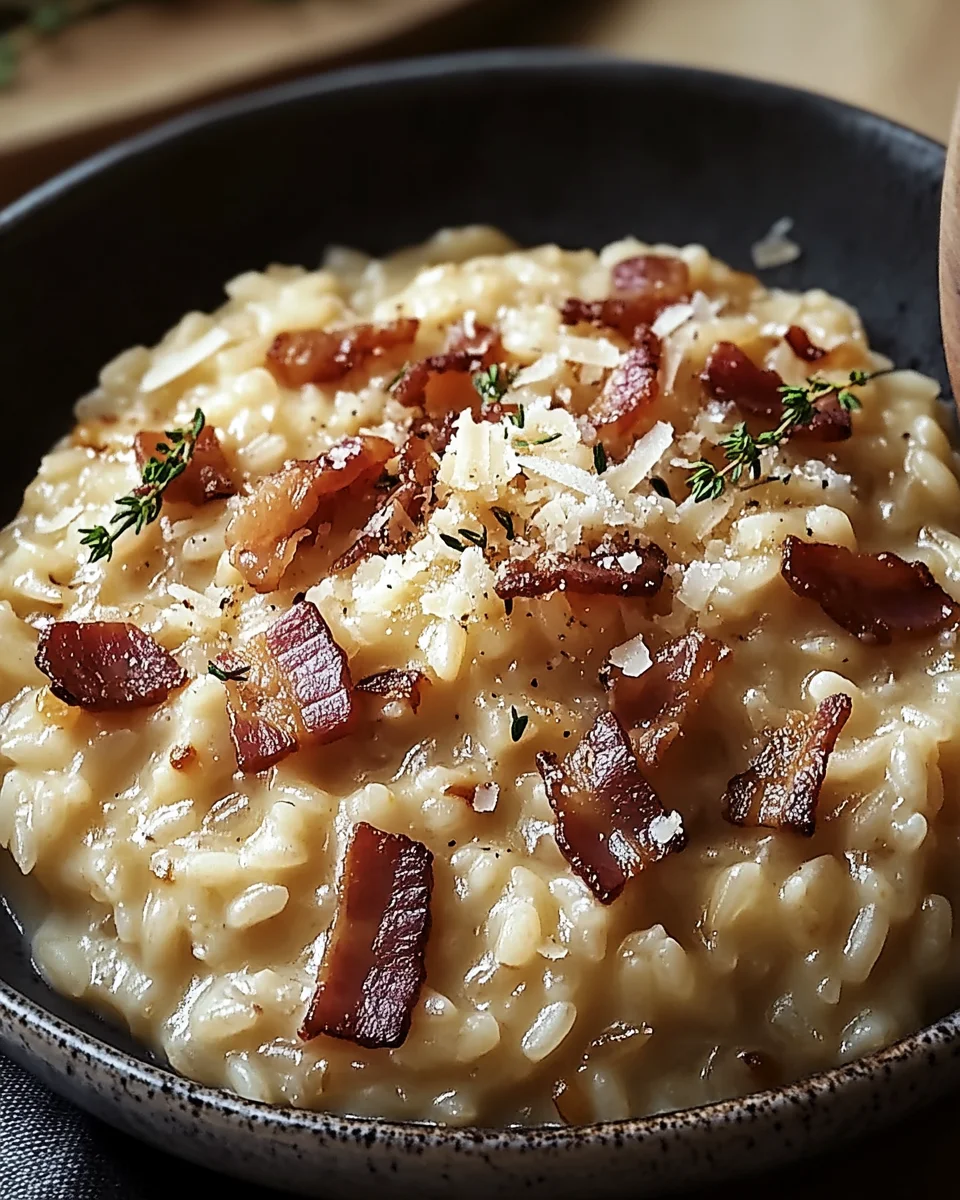 Franz&ouml;sisches Zwiebel und Speck Risotto