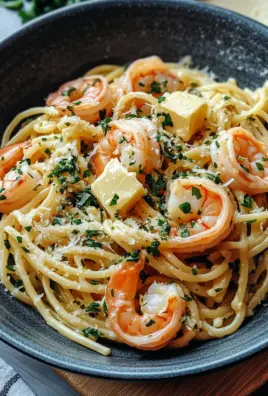 Garnelen Pasta mit Kräuterbutter und Knoblauch 24 Garnelen Pasta mit Kräuterbutter und Knoblauch