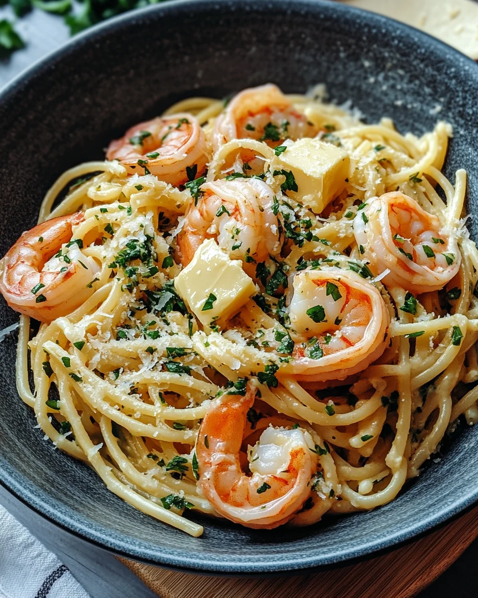 Garnelen Pasta mit Kräuterbutter und Knoblauch 23 Garnelen Pasta mit Kräuterbutter und Knoblauch