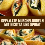 Gefüllte Muschelnudeln mit Ricotta und Spinat 17 Pinterest Hidden Image