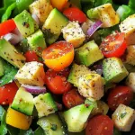 Gesunder Avocado H&auml;hnchen Salat