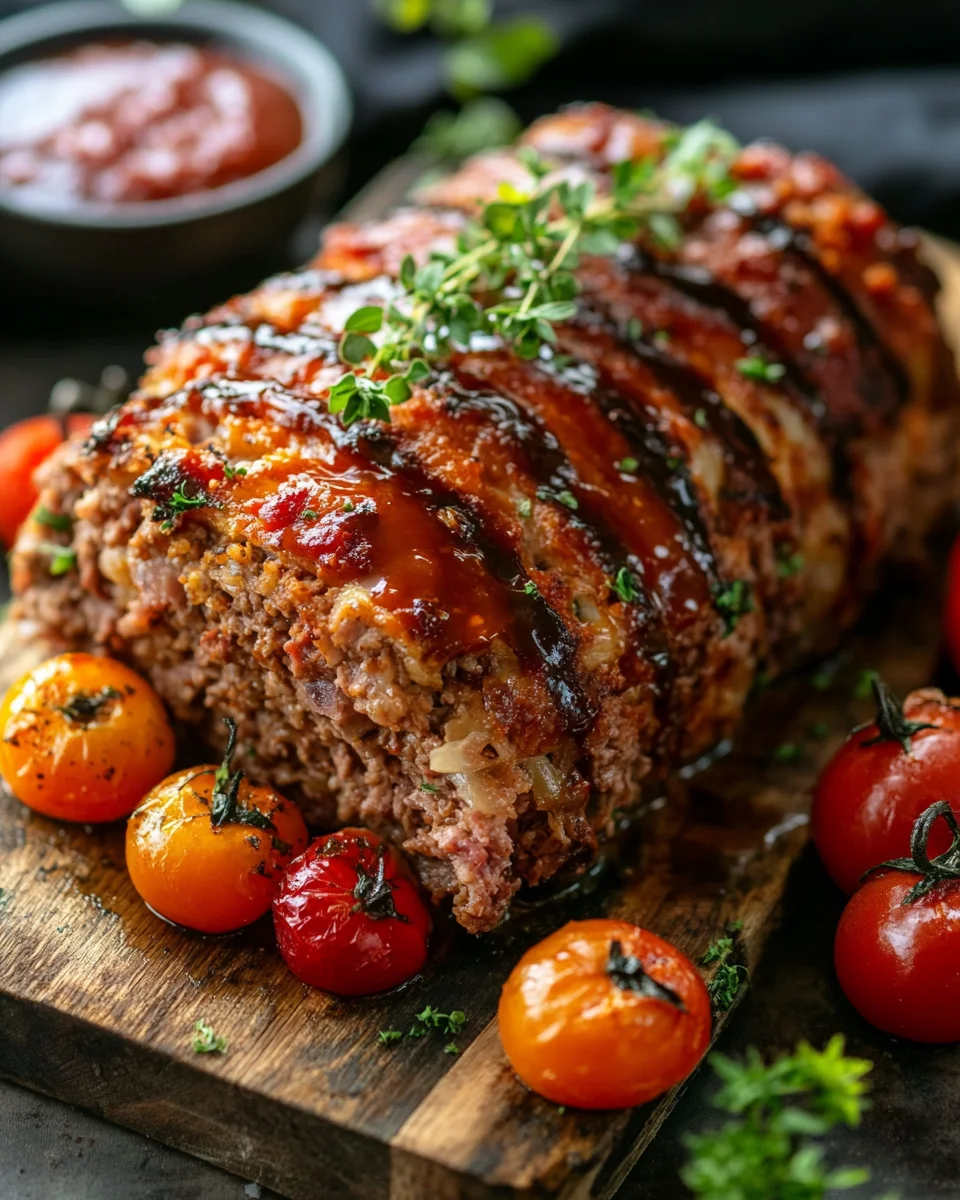 Hackbraten aus dem Backofen