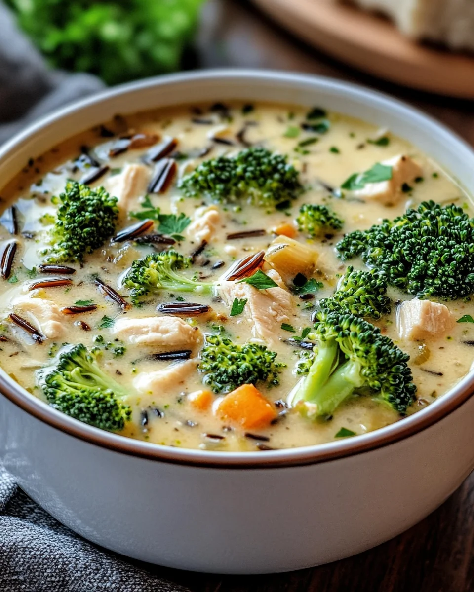 Hähnchen Brokkoli Wildreis Suppe 23 Hähnchen