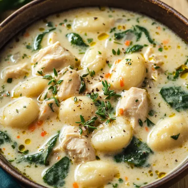 Hähnchen-Gnocchi-Suppe