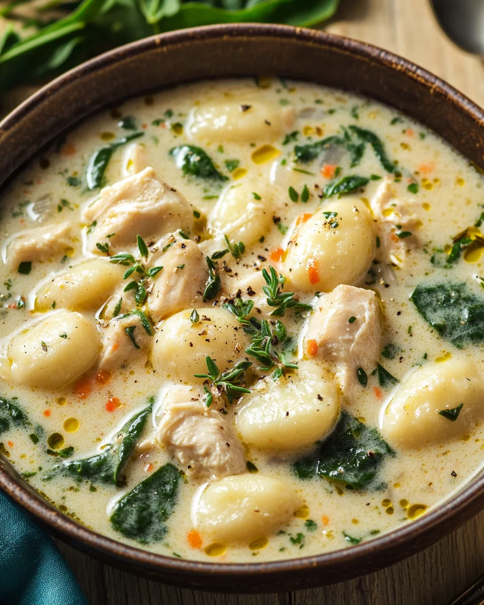 Hähnchen-Gnocchi-Suppe