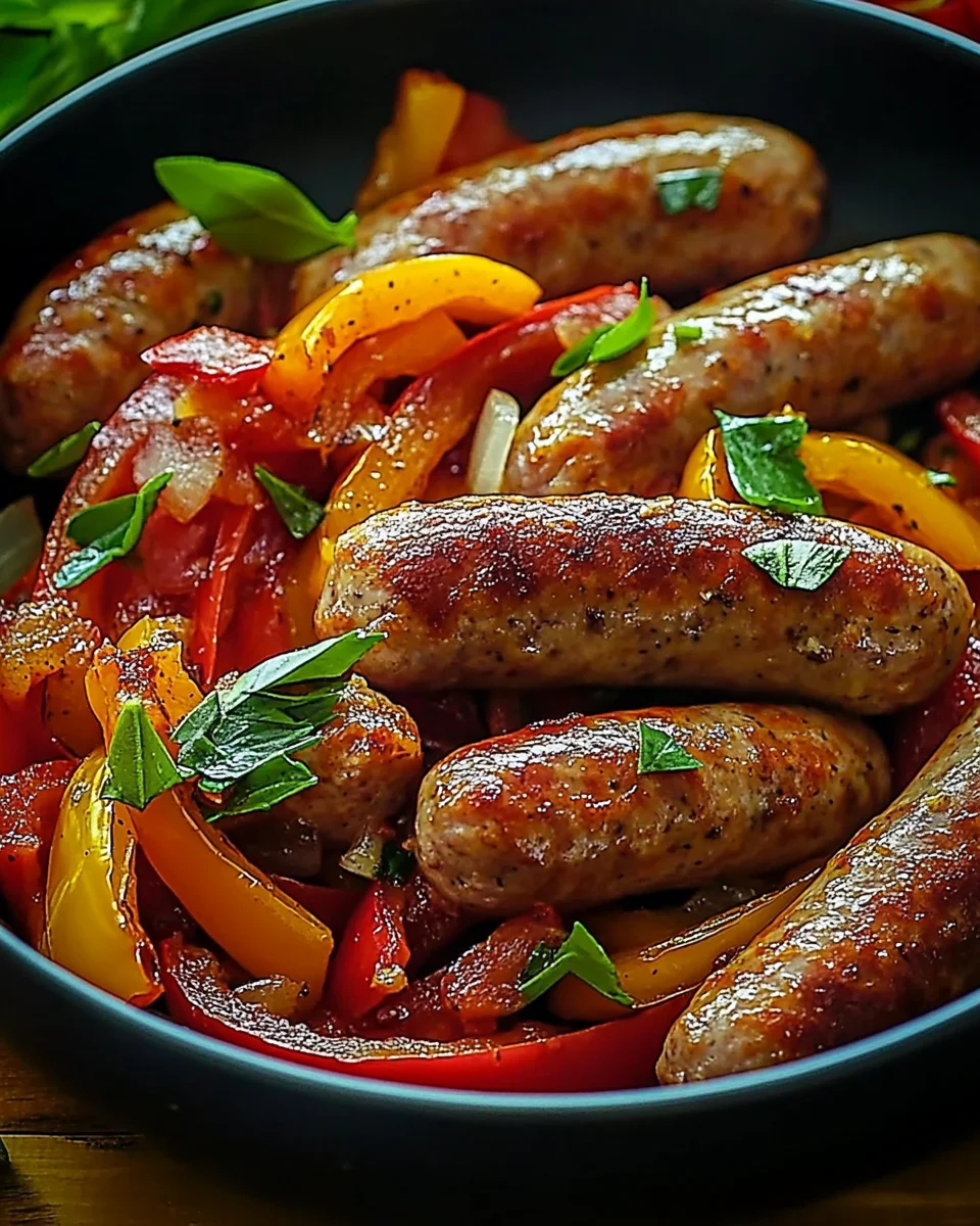 Italienische Wurst mit Paprika und Zwiebeln 24 Italienische
