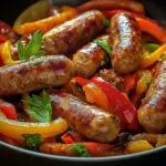 Italienische Wurst mit Paprika und Zwiebeln