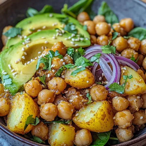 Kartoffel-Bowl mit Kichererbsen