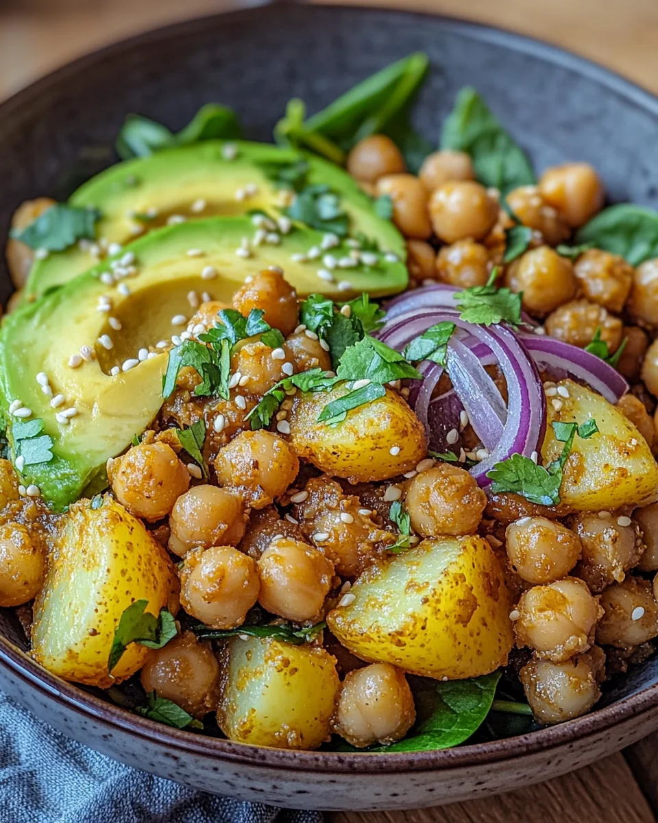 Kartoffel-Bowl mit Kichererbsen