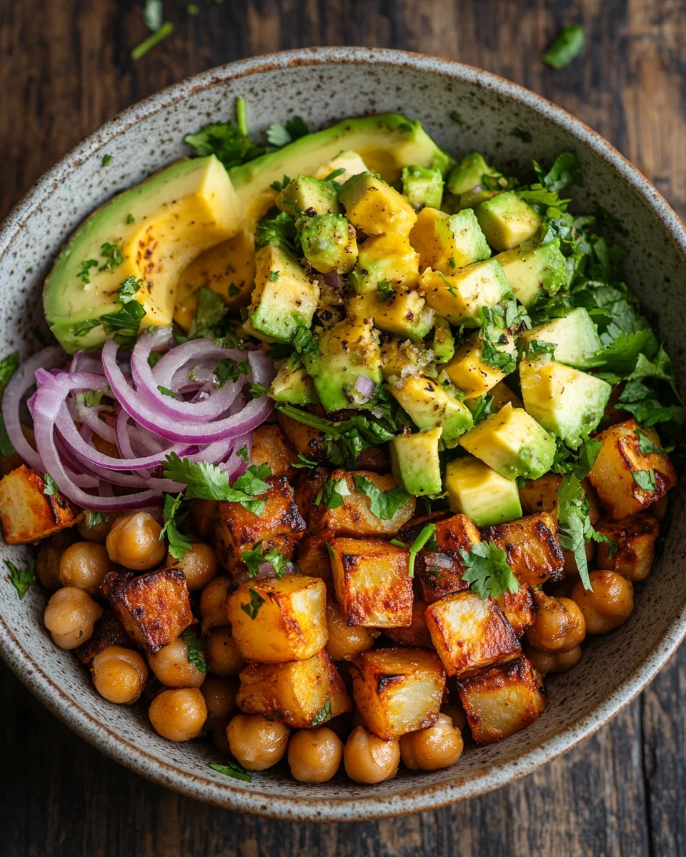 Kartoffel-Kichererbsen-Bowl