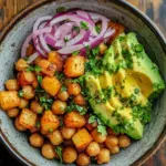 Kartoffel-Kichererbsen-Bowl