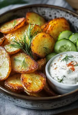Kartoffelspalten mit Gurkendip 21 Kartoffelspalten mit Gurkendip