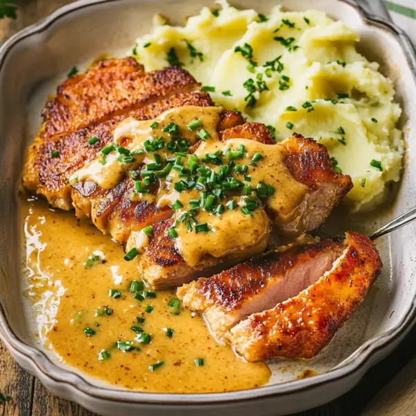 Kasseler in Honig-Senf-Sahne