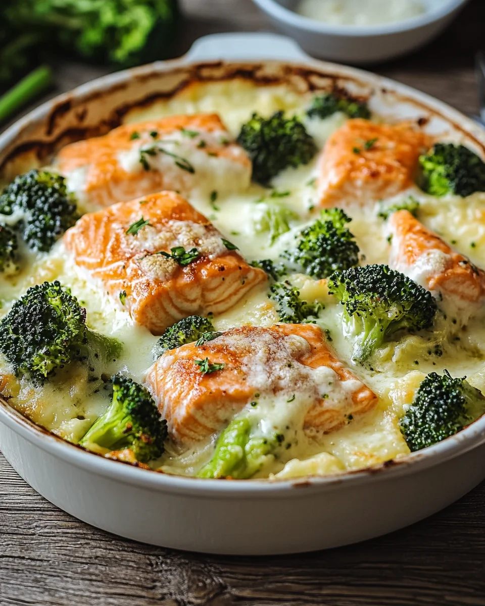Lachs-Brokkoli-Gratin