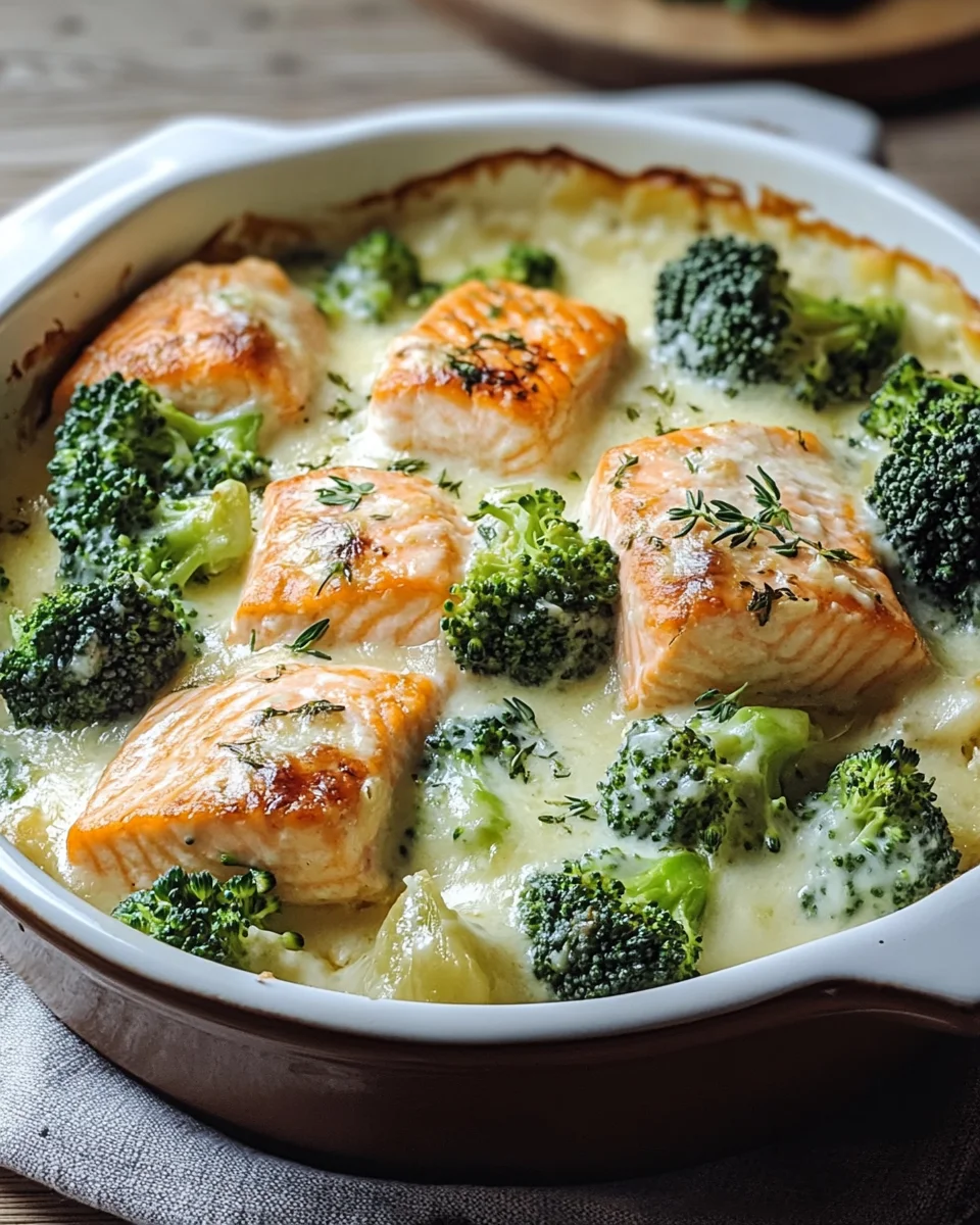 Lachs-Brokkoli-Gratin